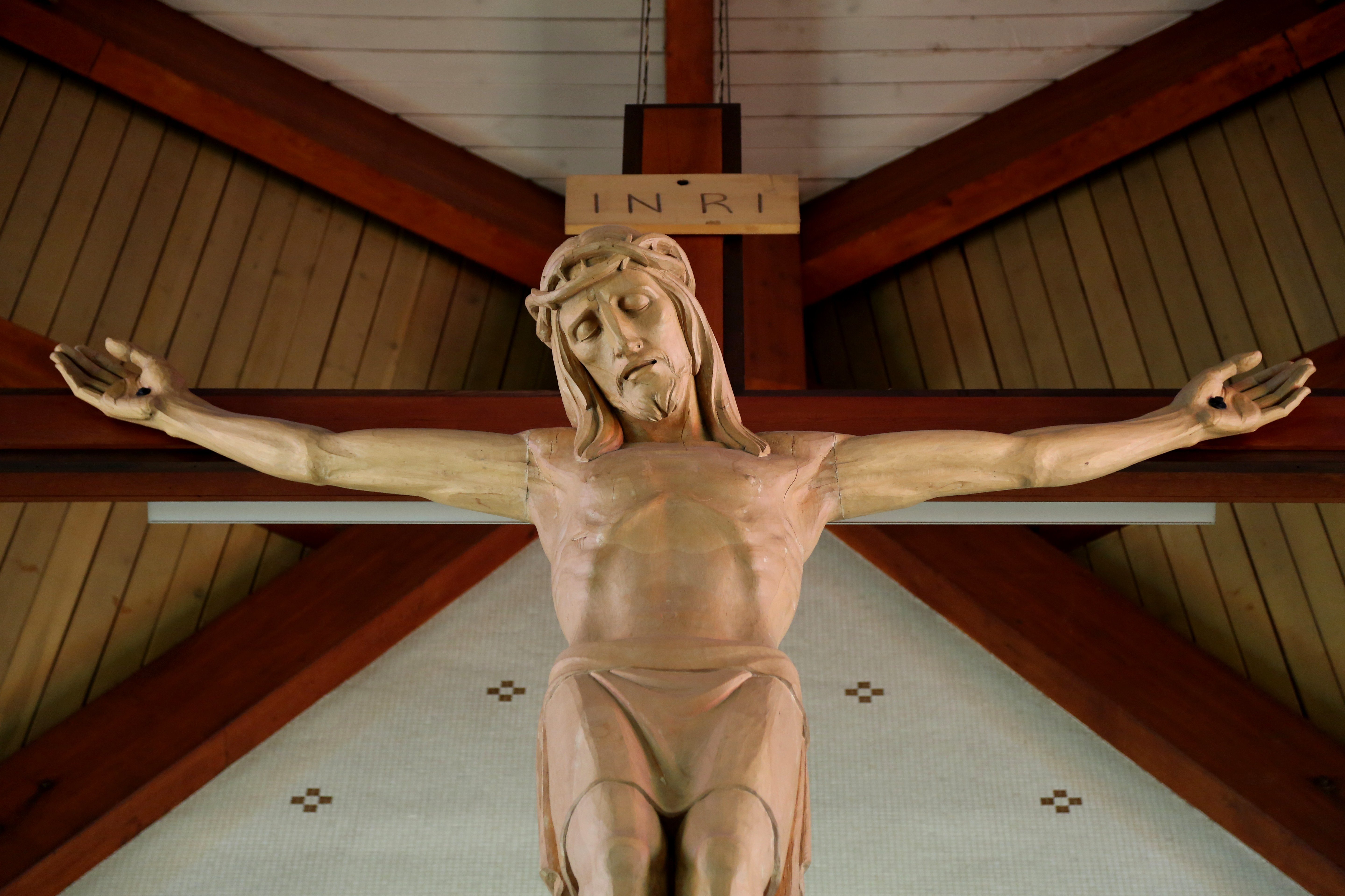 Picture of the Cross in the Sanctuary at St. Bonaventure Church on